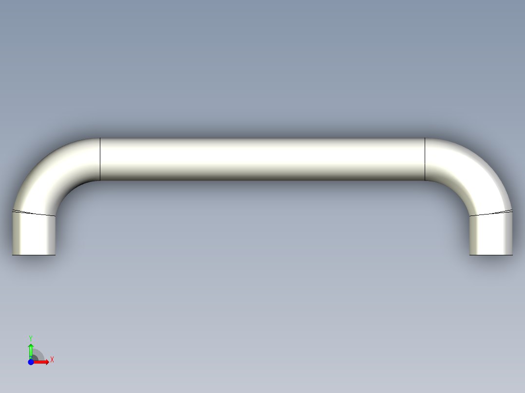 取手(不銹鋼)ER(A)-3D多系列多零件图纸模型前视图