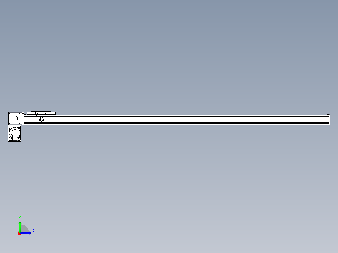 同步带全封闭直线模组TPA-HCB-110D-90-L1350-LP-C-P40-N3左视图
