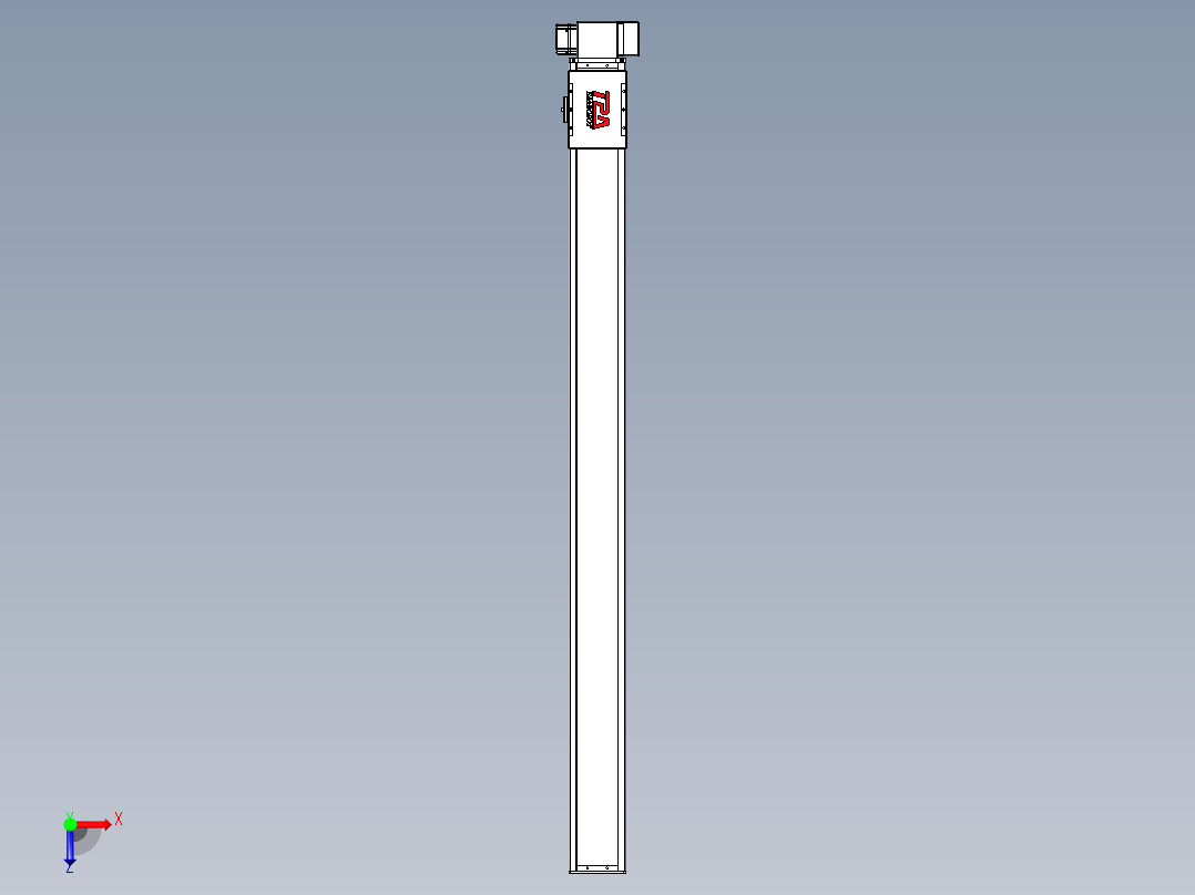 同步带全封闭直线模组TPA-HCB-110D-90-L1350-LP-C-P40-N3俯视图