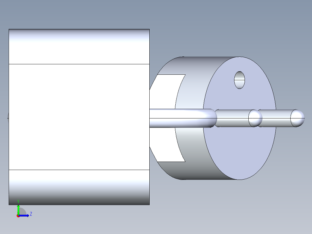 插座建模 SW STP左视图
