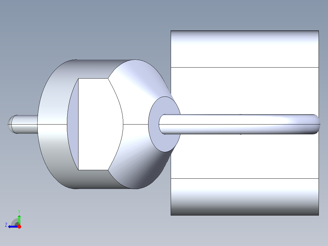 插座建模 SW STP右视图