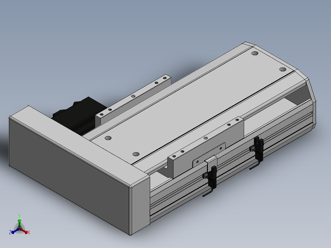 精密模组MY170-T10-100L-BR-P75B-C4-C正等轴测图