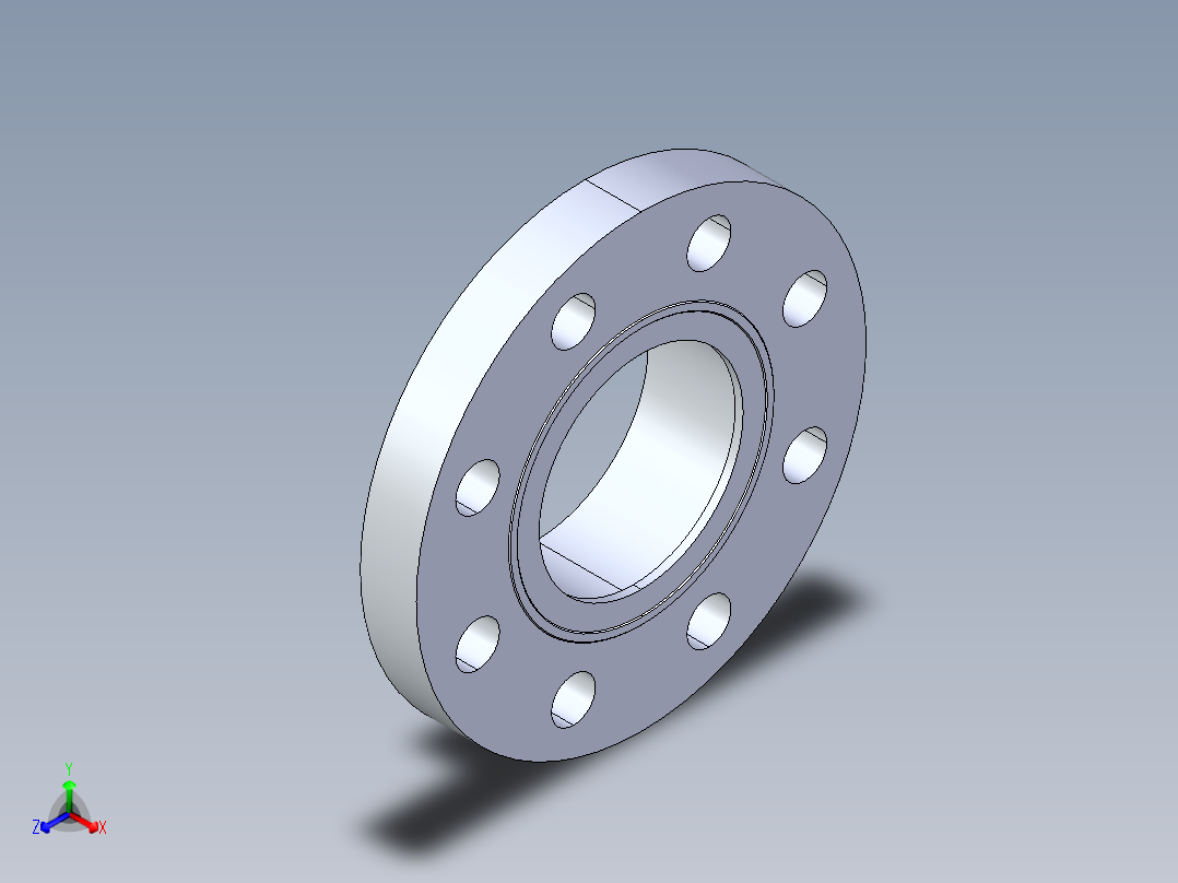 船舶管路系统S22_SeaDrainPLUS_Flange150Solid-S_37E169204_4in Sea Drain Plus - Flange 150lb Solid - S正等轴测图