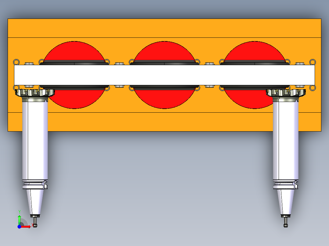 油缸缸盖拉环-夹具组装图前视图
