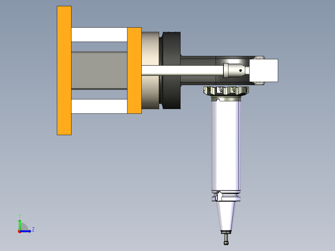 油缸缸盖拉环-夹具组装图左视图