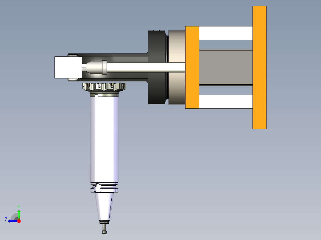 油缸缸盖拉环-夹具组装图右视图
