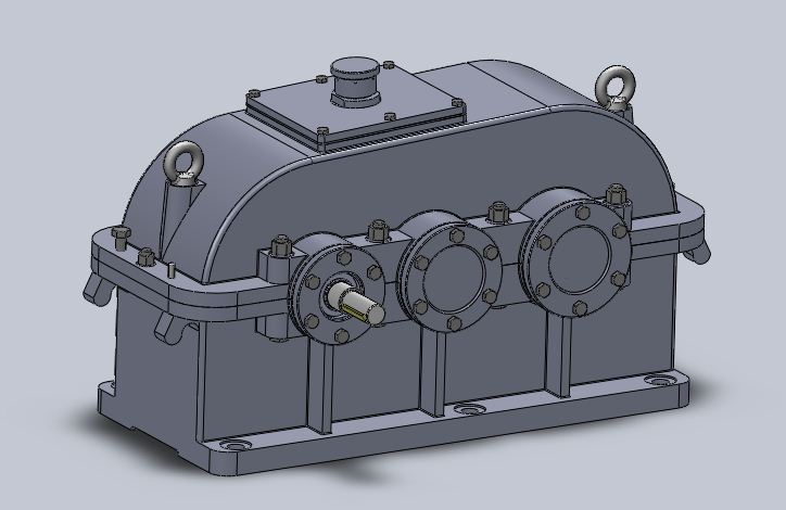 二级圆柱斜齿轮<span style='color: red'>装配</span>体（包括Solidworks零件、<span style='color: red'>装配</span>体、<span style='color: red'>CAXA</span><span style='color: red'>装配</span>图