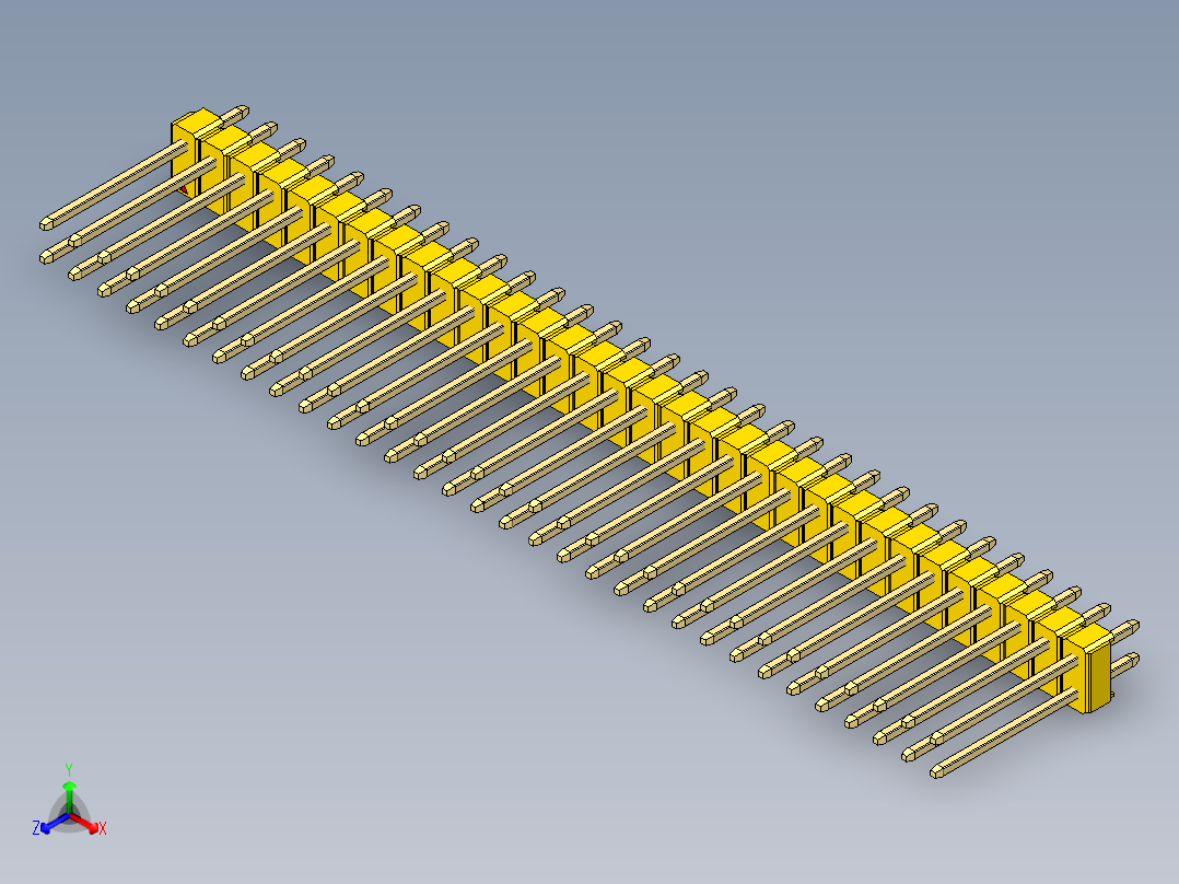 彩色公头100mil（2.54mm）系列-DS1021_yellow_2x32p_100mil_Type5_rev1.0