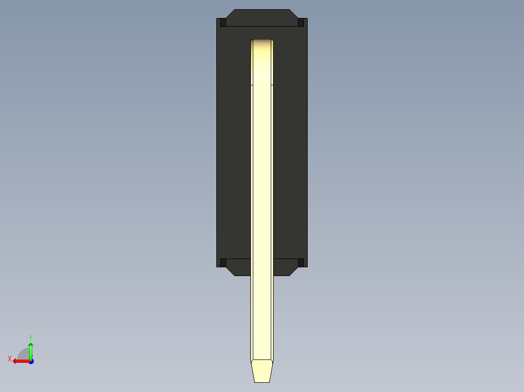 彩色公排针 100mil 2.54mm 系列-DS1022_black_3x01p_100mil_TypeD_rev1.0后视图