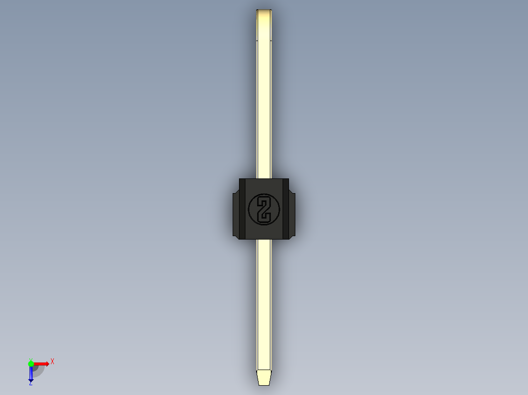 彩色公排针 100mil 2.54mm 系列-DS1022_black_3x01p_100mil_TypeD_rev1.0俯视图