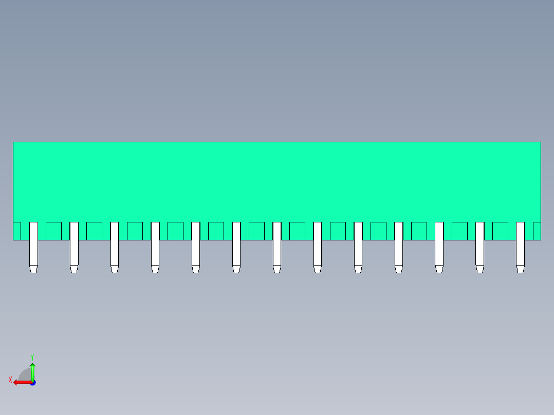 DEGSON 2EDG 系列 5.0mm 可插拔接线端子组-2EDGV-5.0-13P-14-00AH后视图