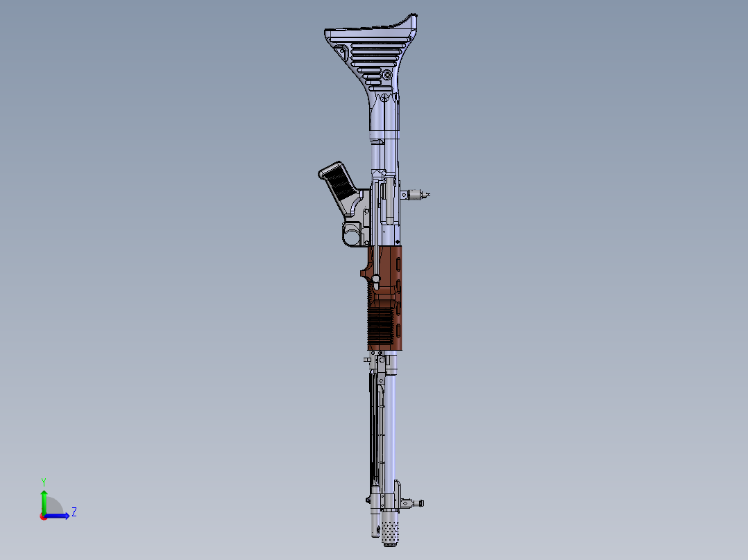 FG42空降猎兵步枪左视图
