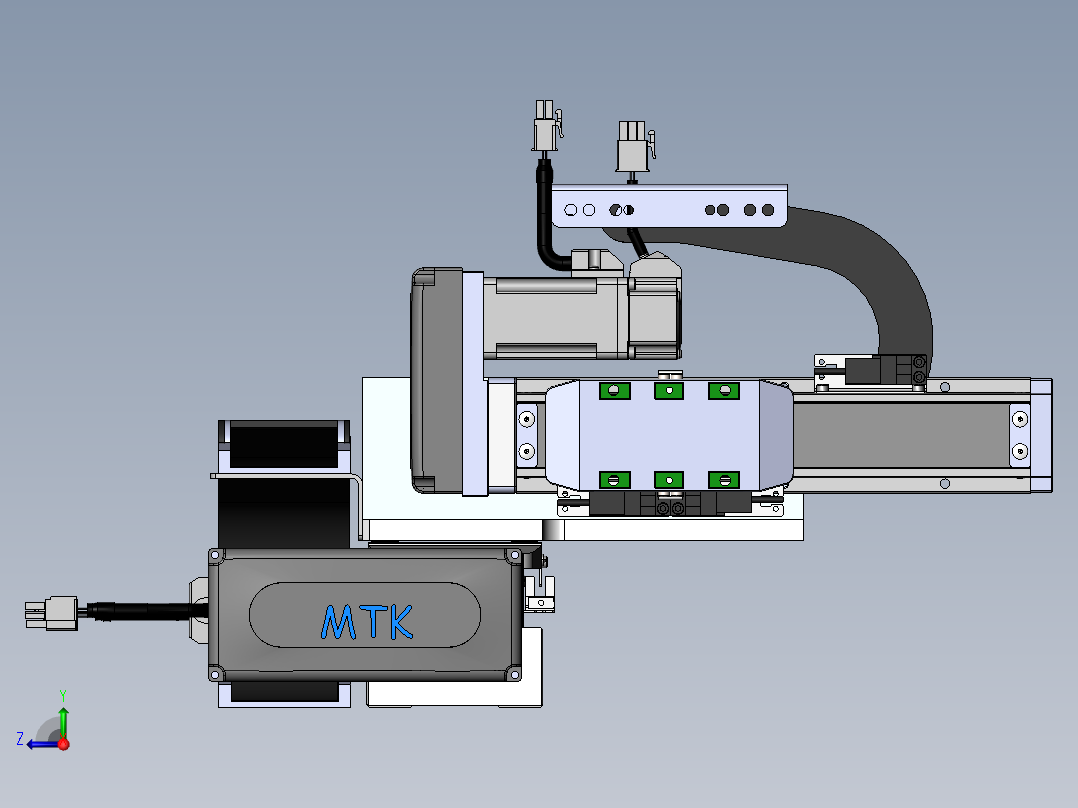 内嵌直交机械手XYG系列XYG320-A4右视图