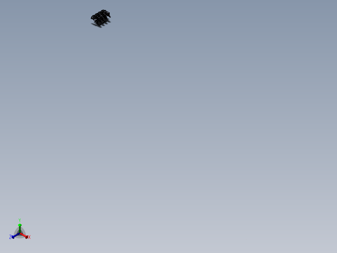 重力螺旋输送机正等轴测图