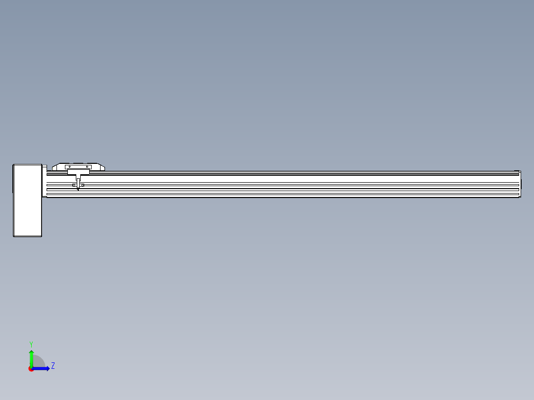 同步带全封闭直线模组TPA-HCB-85D-90-L900-RP-Y-P20-N3左视图