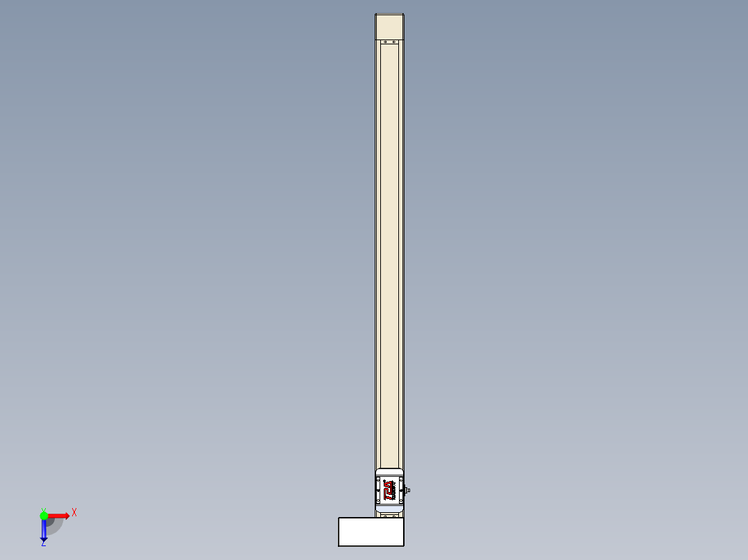 同步带全封闭直线模组TPA-HCB-65S-90-L950-ML-Y-P10-N3俯视图