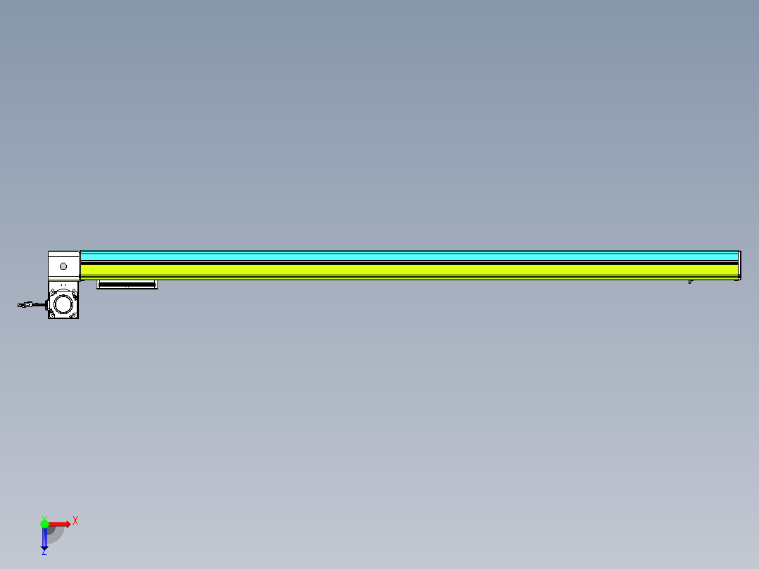 威洛博VBC同步带传动一无尘环境VBC17-L45-S1650-BLU-ZP75-C3俯视图