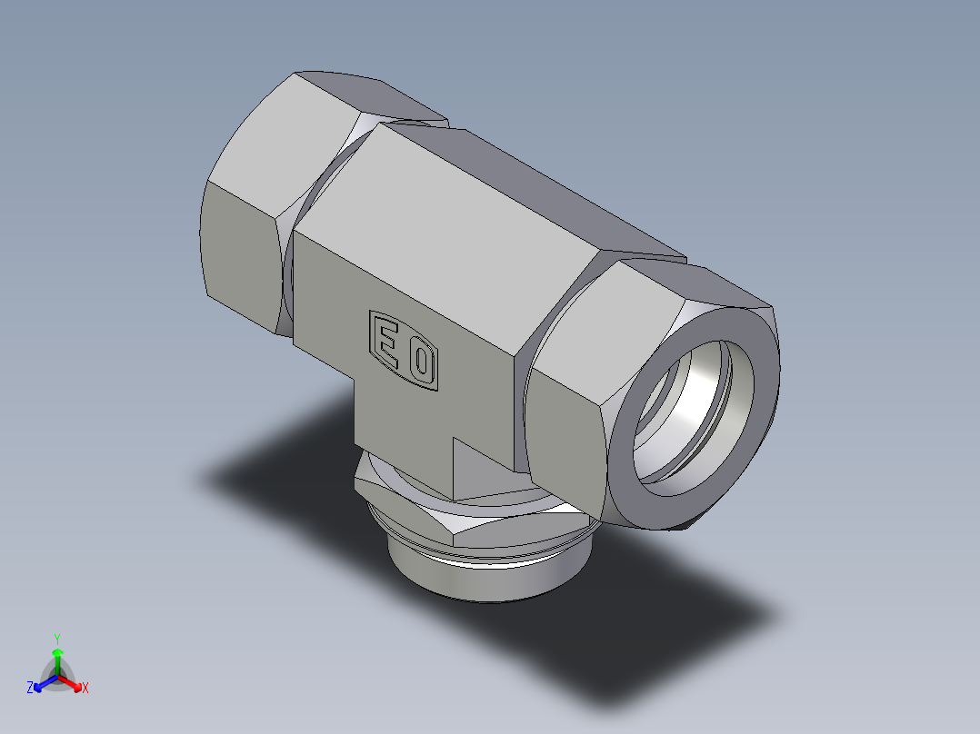 卡套式工业通用硬管接头EO_Adjustable_locknut_branch_tee_TEE35LMORCF