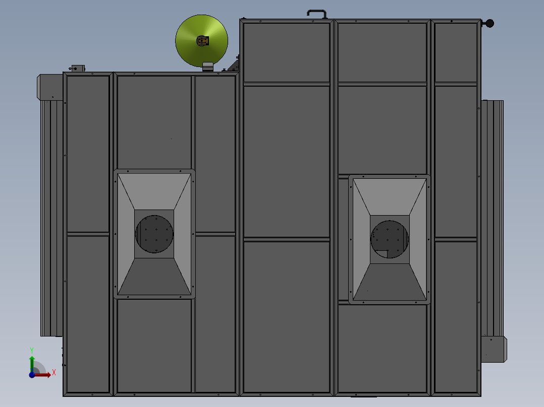 单机器人3工位工作站sw20前视图