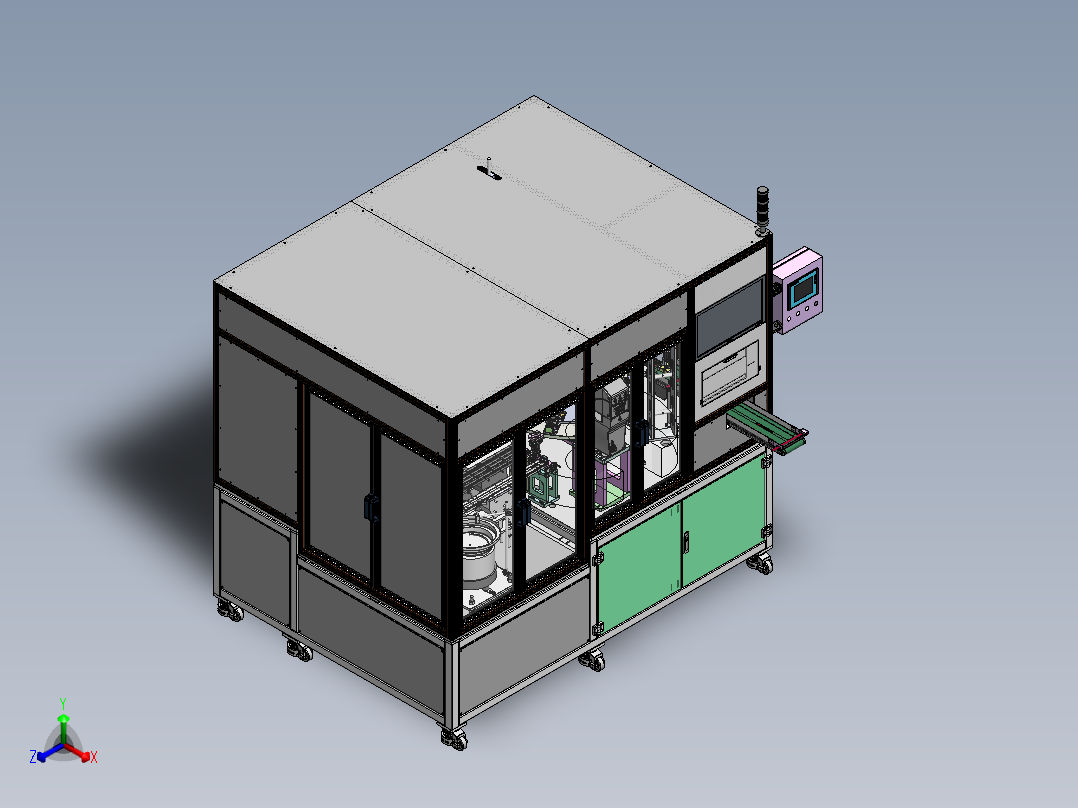 口红珠叉弹簧盖子组装sw20可编辑正等轴测图