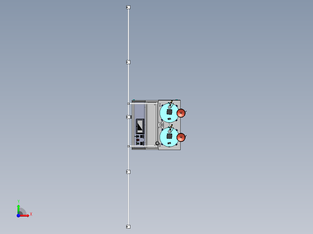 悬臂式灌胶机3D图纸 SolidWorks绘制图纸 搅拌式灌胶机3d三维模型前视图