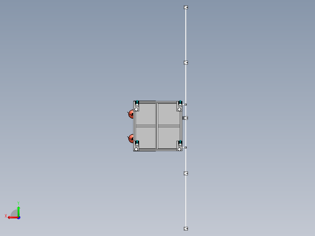 悬臂式灌胶机3D图纸 SolidWorks绘制图纸 搅拌式灌胶机3d三维模型后视图