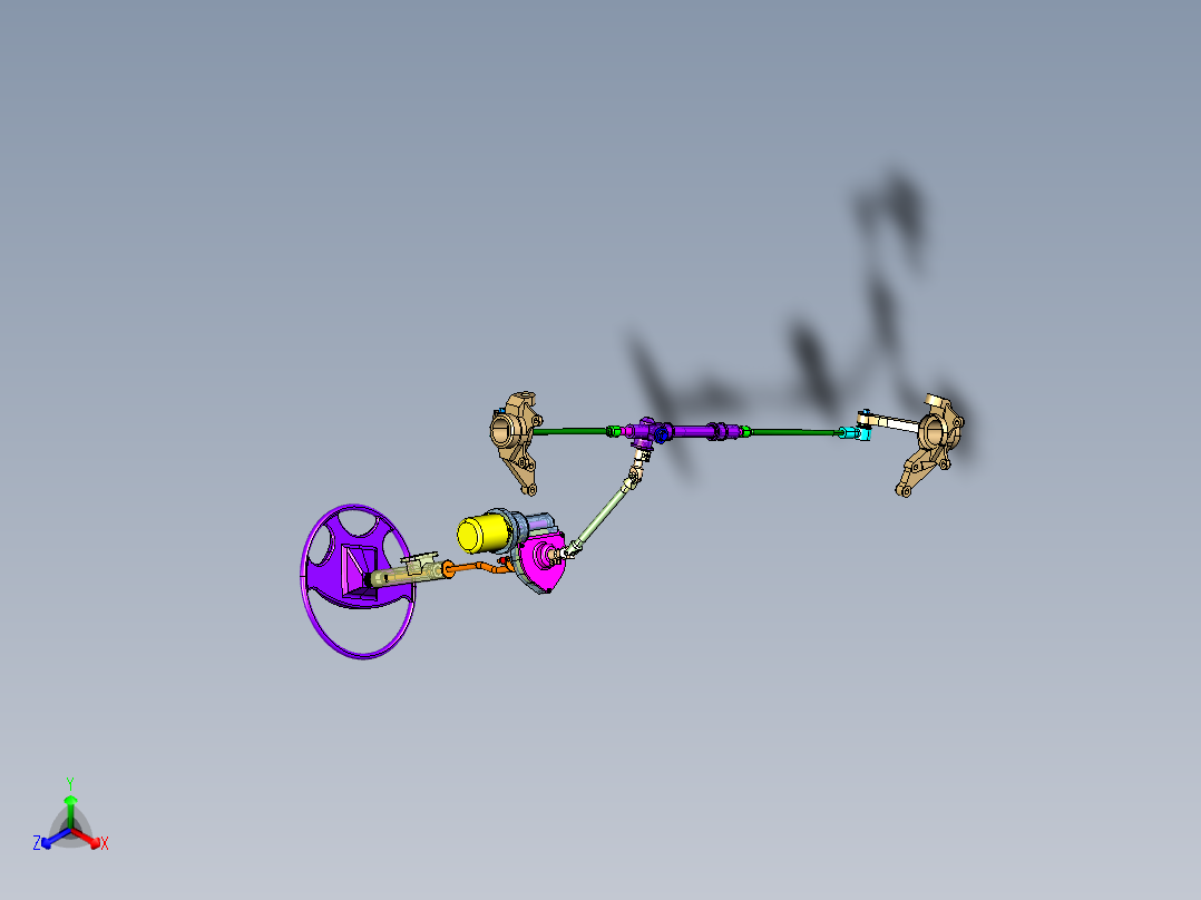 EPS汽车电子助力转向系统总成1CATIA