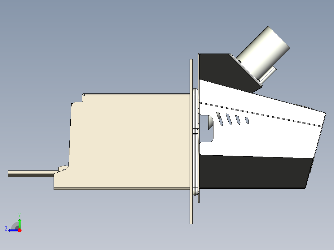 颗粒燃烧器20-60千瓦右视图