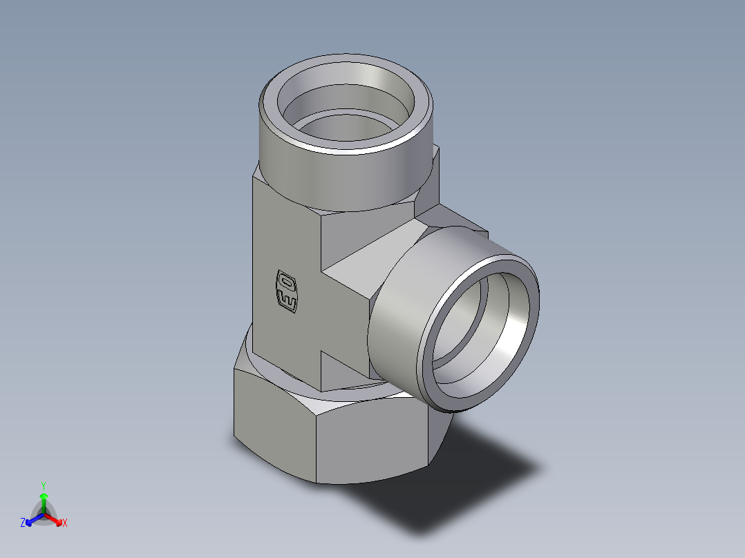 卡套式工业通用硬管接头EO_Swivel_nut_run_tee_EL38SOMDCF