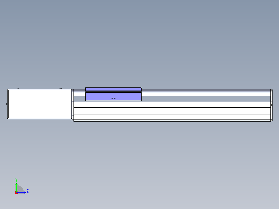 同步带滑台-半封闭B17H-L50-S300-L-P75-D3左视图