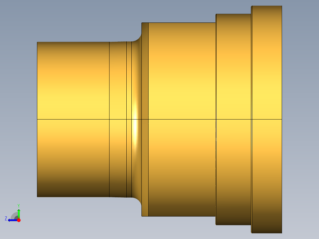 16QBRO 与男性螺纹黄铜联盟结束右视图