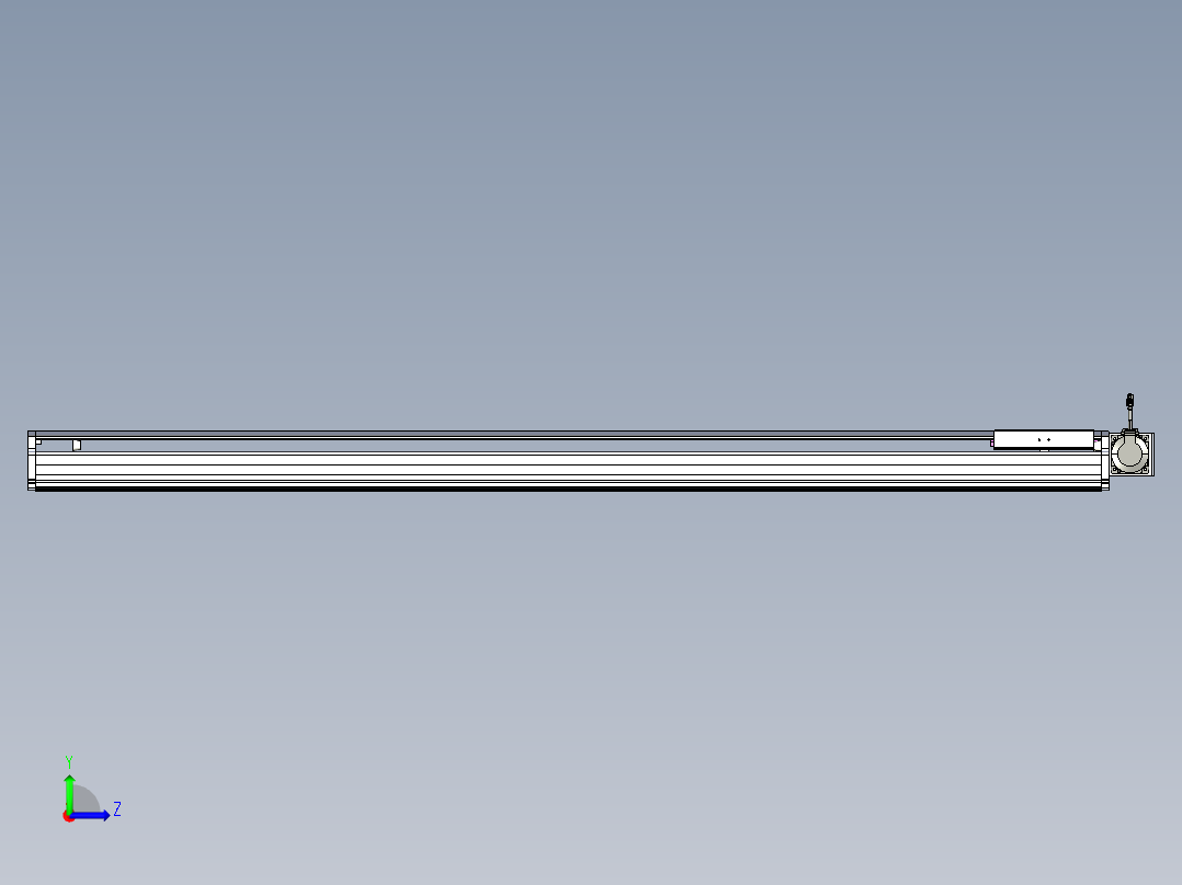 东锦同步带传动-直线滑台模组DH210B-L150-S1900-BL-P750W-C3左视图