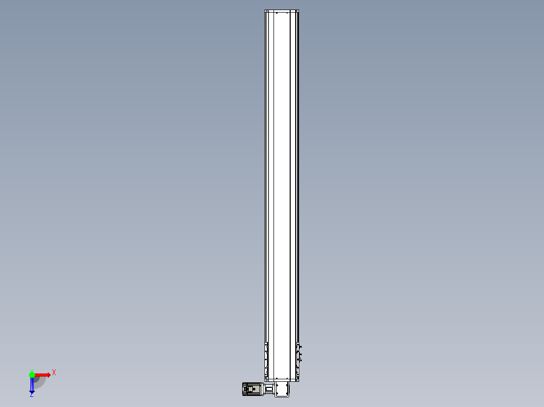 东锦同步带传动-直线滑台模组DH210B-L150-S1900-BL-P750W-C3俯视图