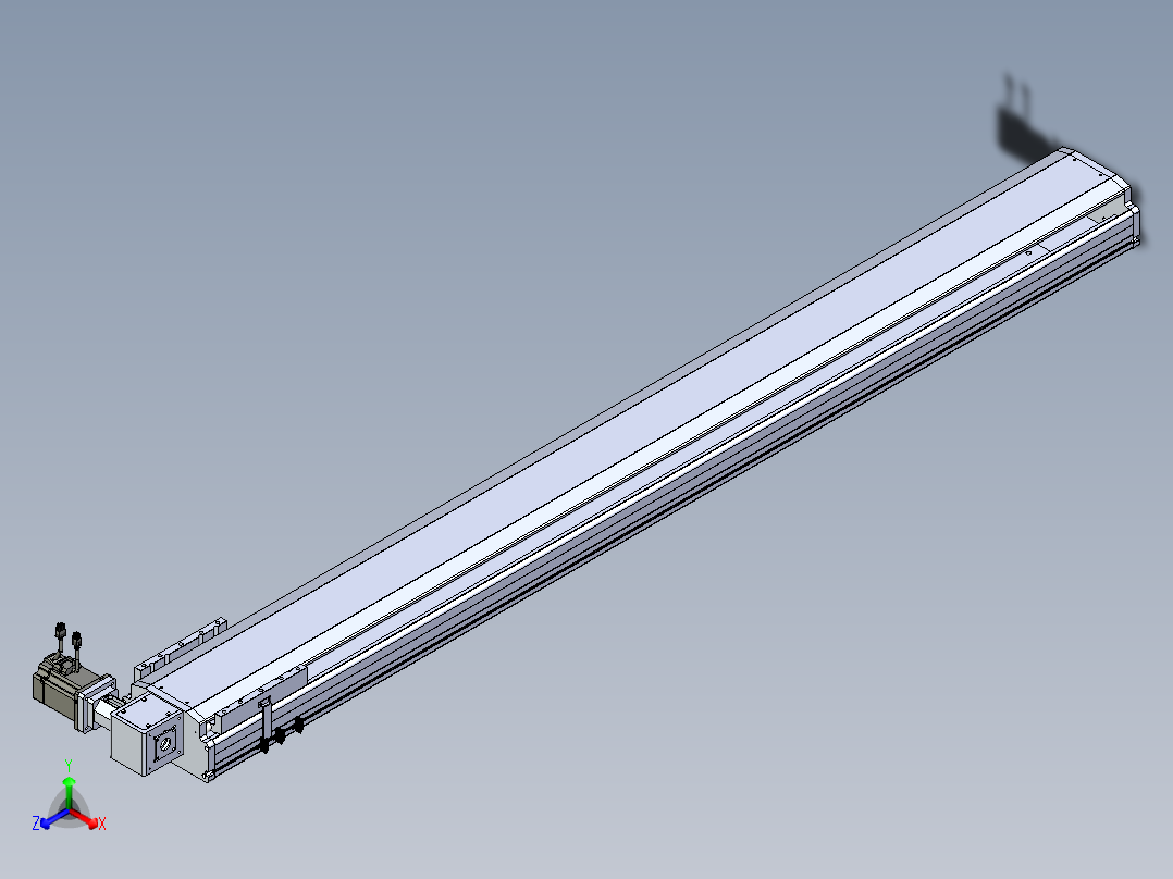 东锦同步带传动-直线滑台模组DH210B-L150-S1900-BL-P750W-C3正等轴测图