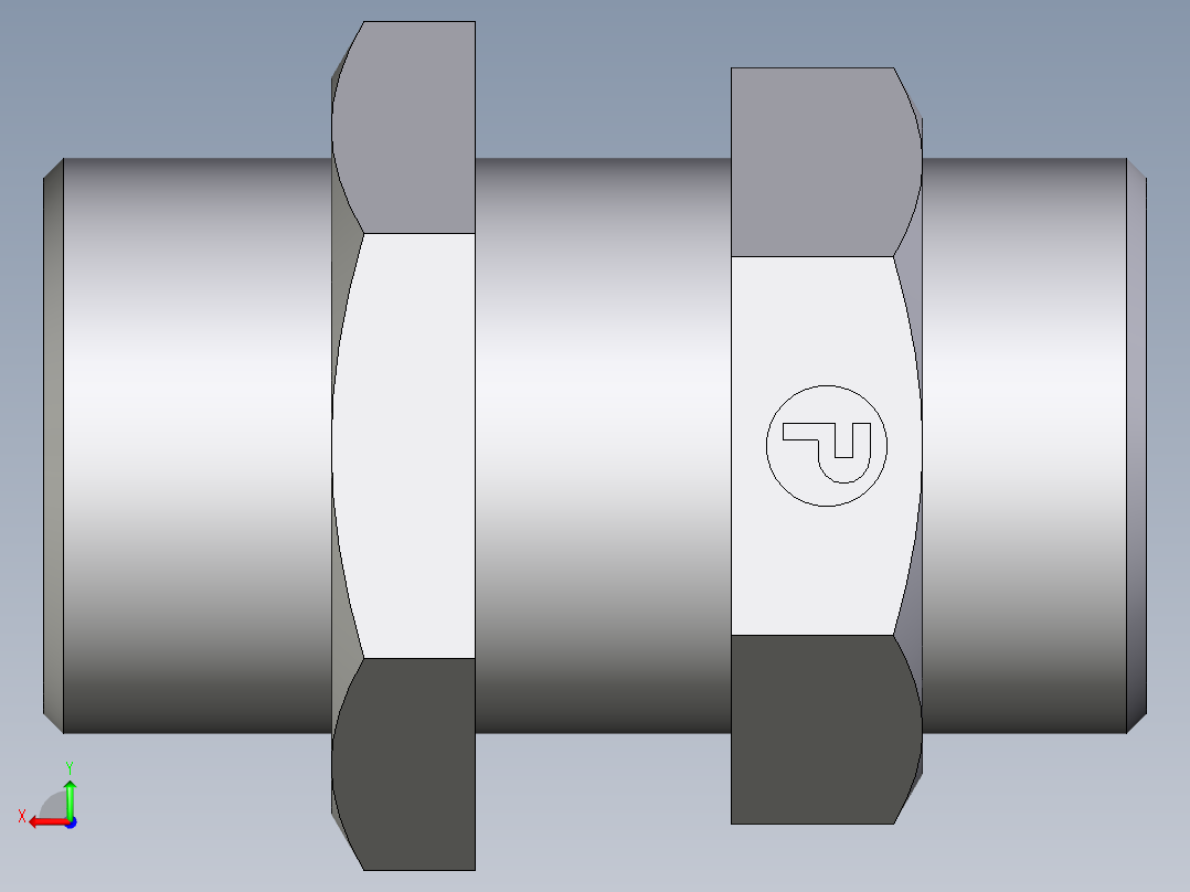 卡套式工业通用硬管接头EO_Bulkhead_union_SV28LOMD71后视图