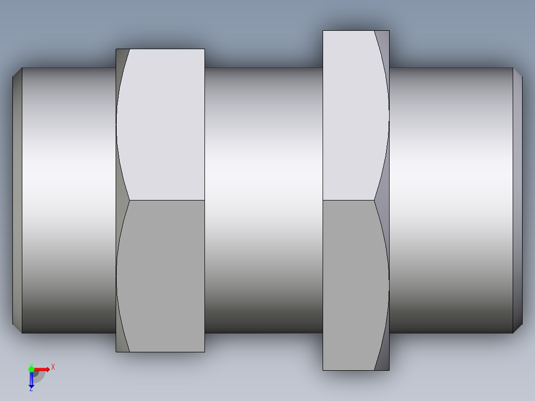 卡套式工业通用硬管接头EO_Bulkhead_union_SV28LOMD71俯视图