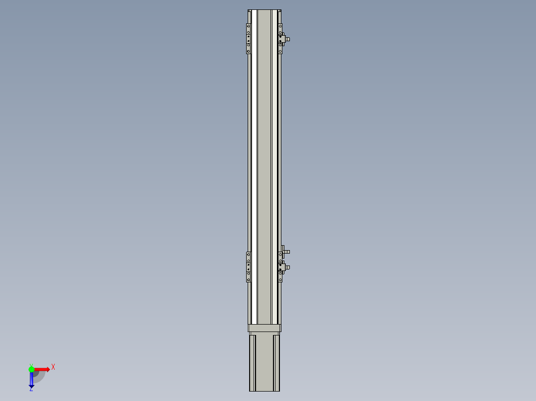 直线模组LHA6-S450-M-200W(16丝杆)设计图纸俯视图