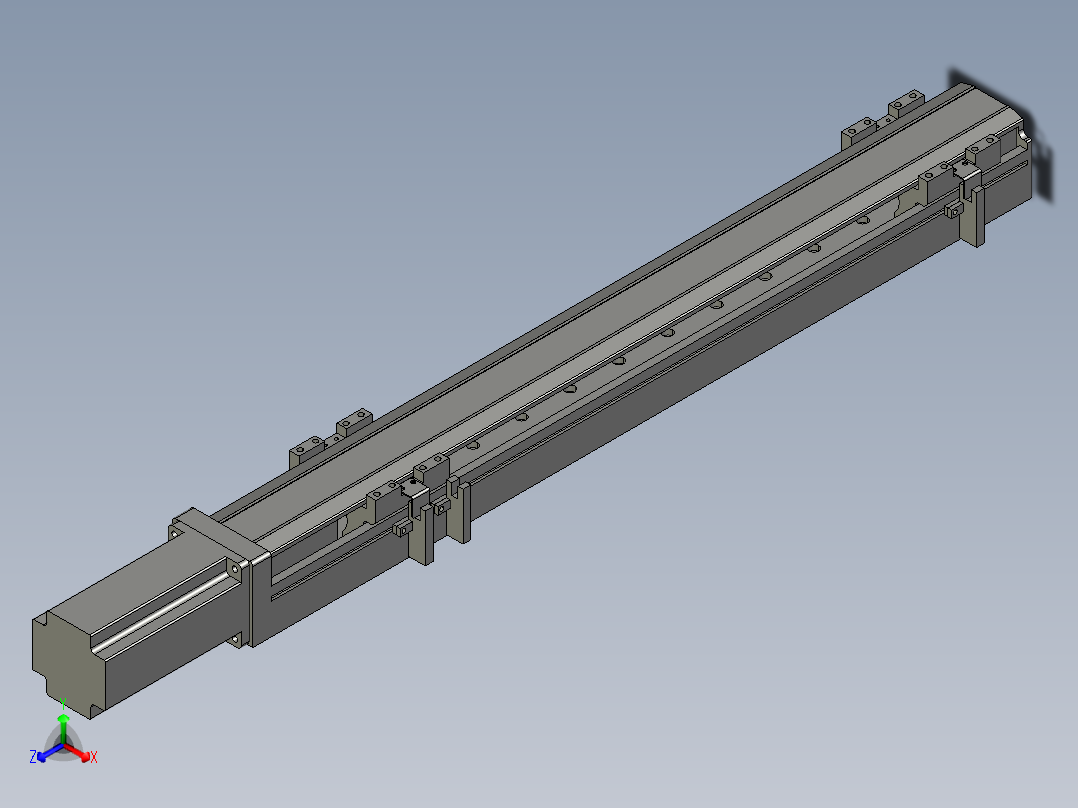 直线模组LHA6-S450-M-200W(16丝杆)设计图纸正等轴测图