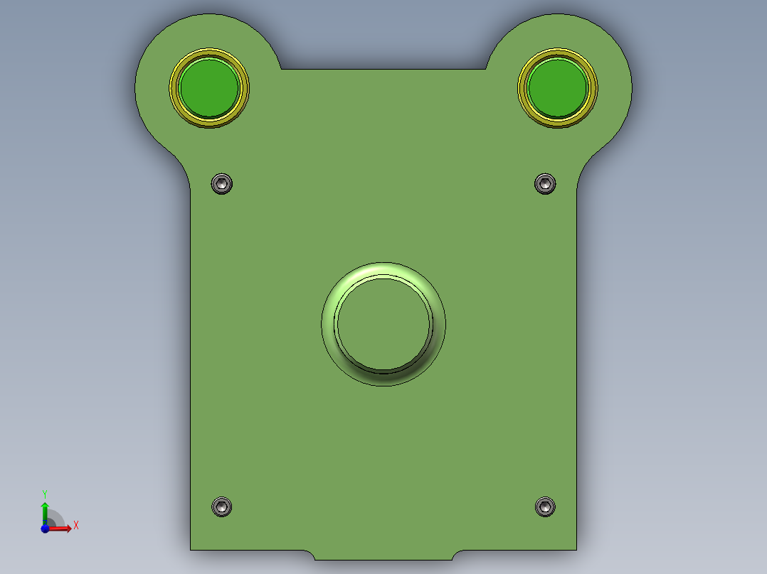 Q267-散热底座冲压复合模具设计【三维SolidWorks】前视图