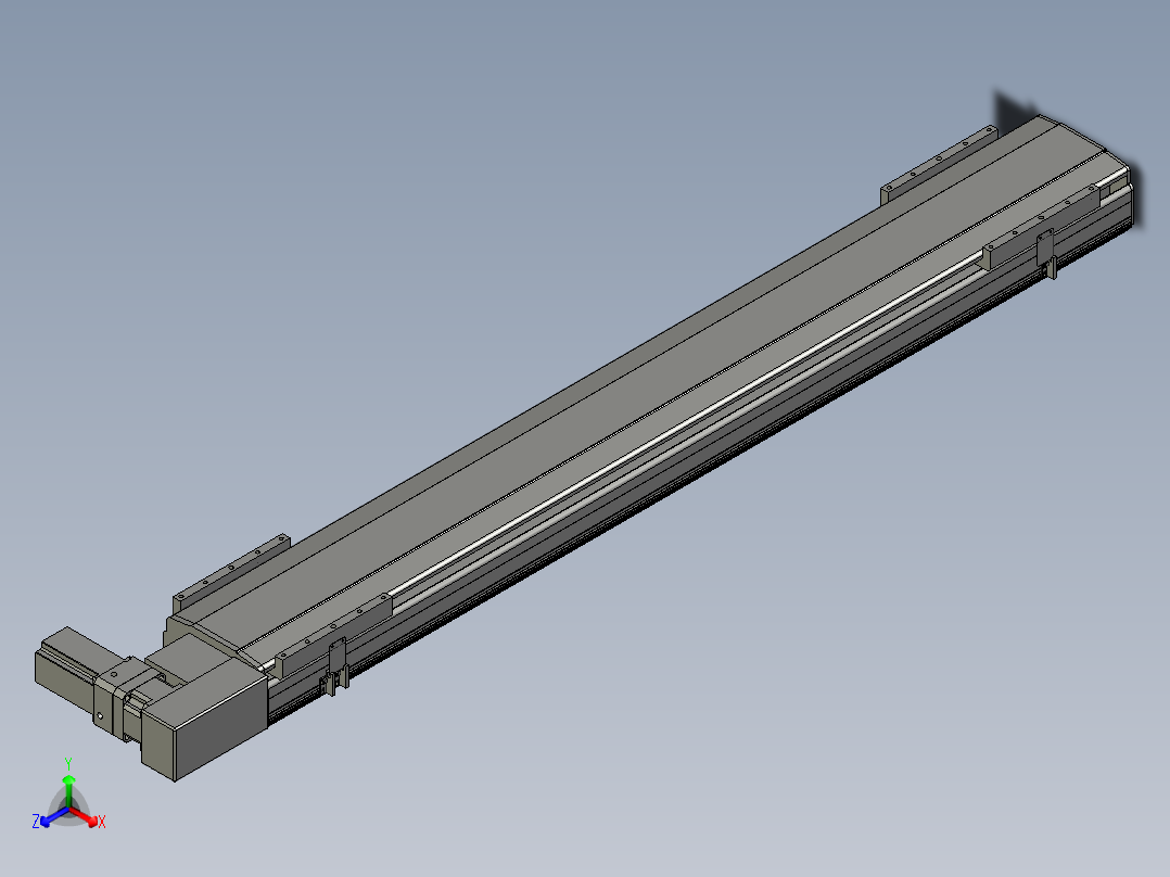 直线模组LHB21-L40-S1450-BR设计图纸正等轴测图