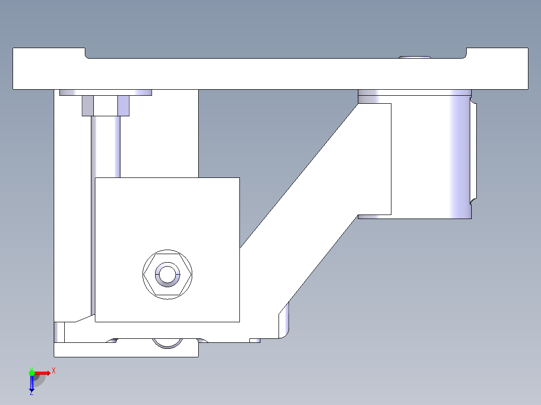 托架零件加工工艺及铣30x50上端面夹具设计【含三维】俯视图