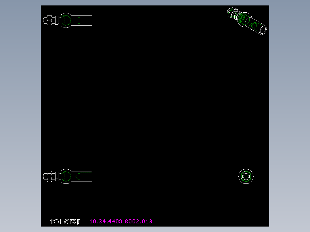 端桿軸承10.(B)-2D多系列多零件图纸模型