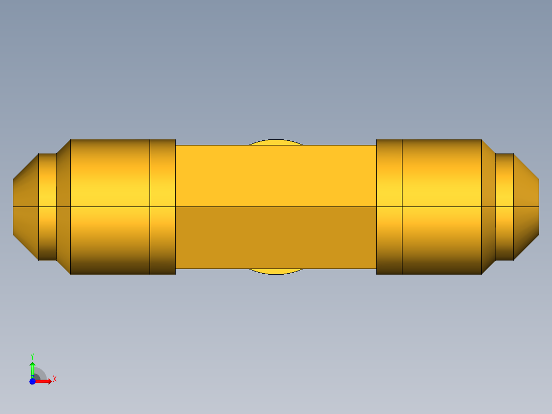 扩口式工业通用硬管接头Union Tee 144F-3前视图