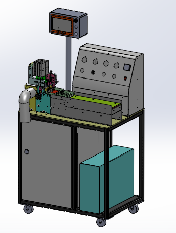 织带冲切机（sw18可编辑+cad）