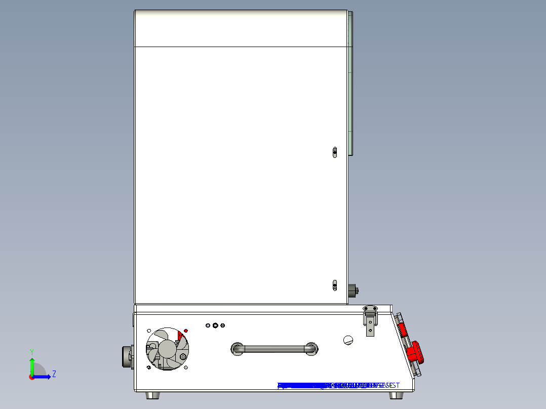 FPC成型折弯设备-桌面式Creo4.0.zip左视图