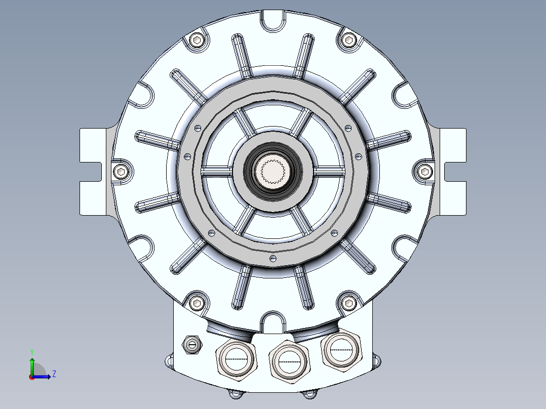 新能源电机sw22可编辑左视图