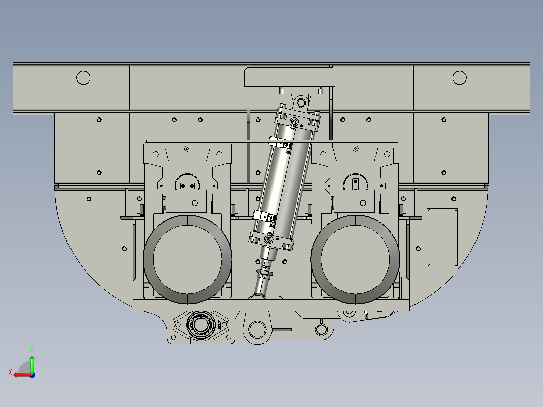 双轴搅拌机后视图