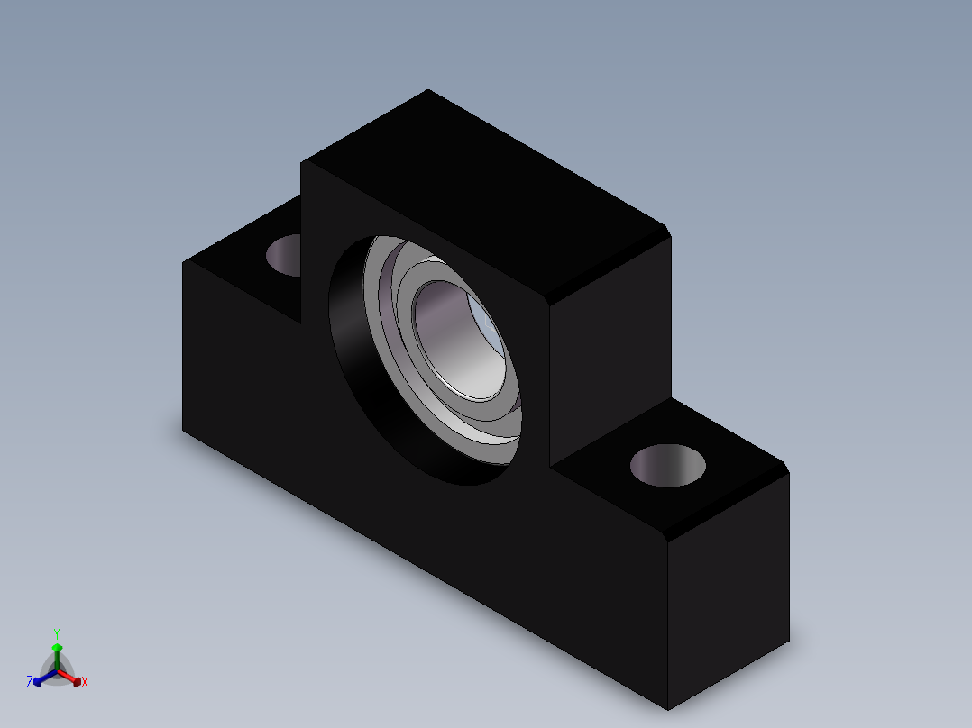 丝杆支撑侧LEB31-15正等轴测图