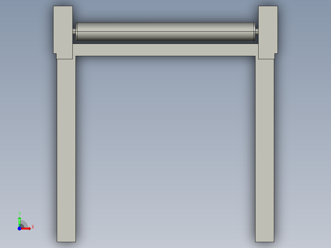 滚筒输送机-2-66-stp前视图