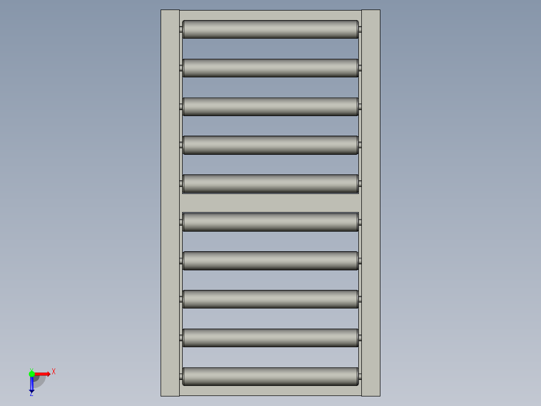 滚筒输送机-2-66-stp俯视图